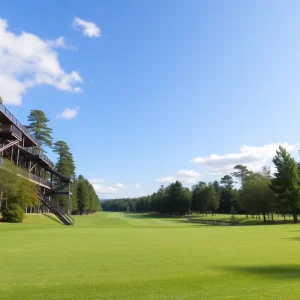 Close up of a beautiful golf course