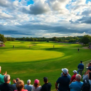 Spectators at the Mexico Open Golf Tournament