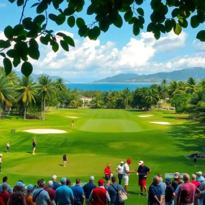 Golfers competing in the 2025 Mexico Open at Vidanta Course