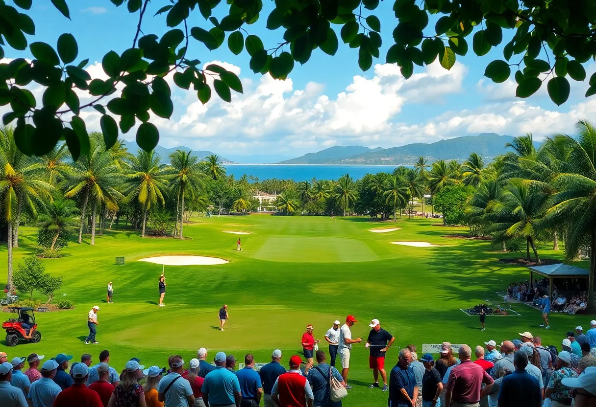 Golfers competing in the 2025 Mexico Open at Vidanta Course