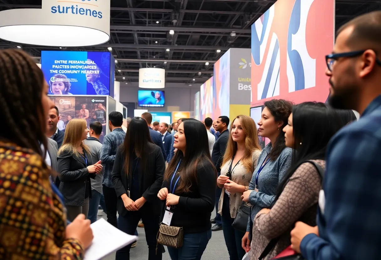 Booths and attendees at ASI Show Orlando 2025 highlighting entrepreneurial stories