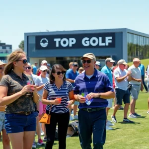 Ball State alumni enjoying a golf day at Top Golf Orlando