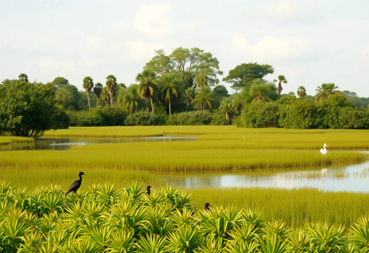 Bird watching in Central Florida with various bird species