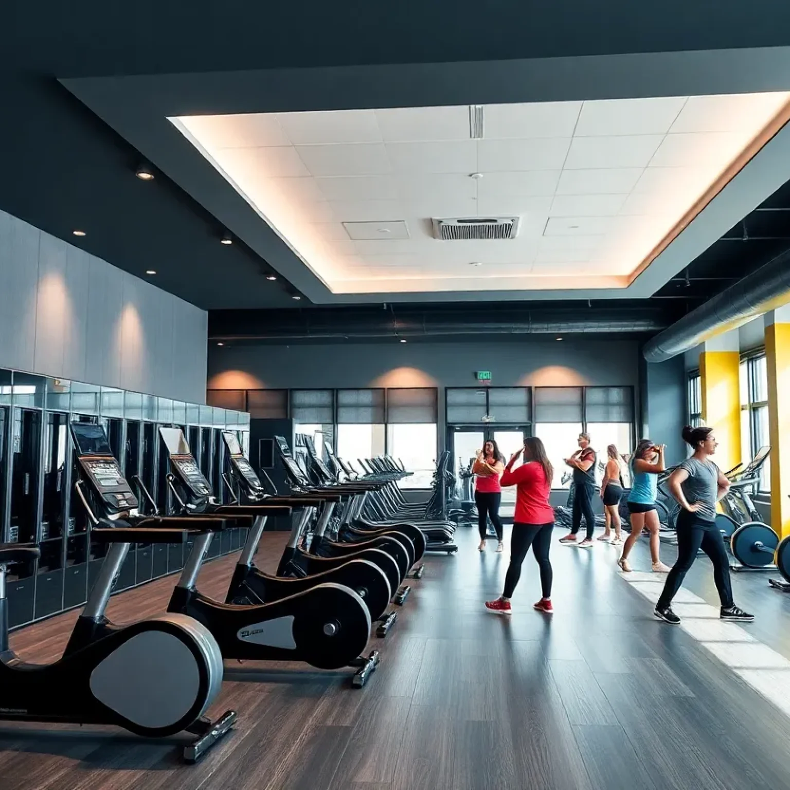 Interior view of Crunch Fitness gym in Dr. Phillips, Orlando