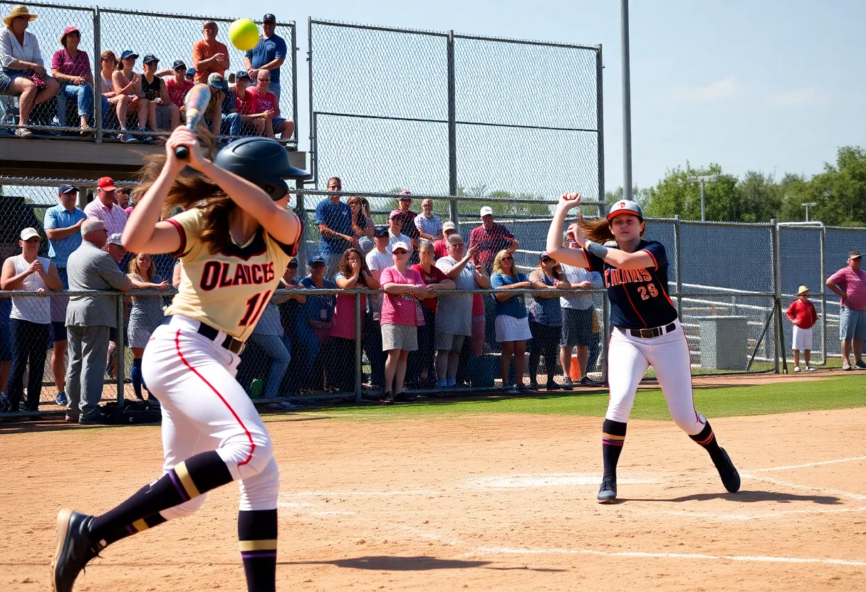 Eastern Florida State College Softball Team in Action