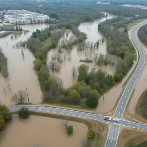 Flooded Areas in South Central Kentucky