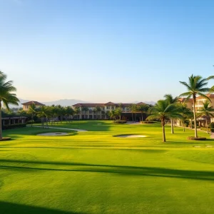 Golf course at a luxury resort