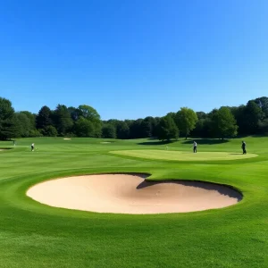 Beautiful golf course landscape in New York