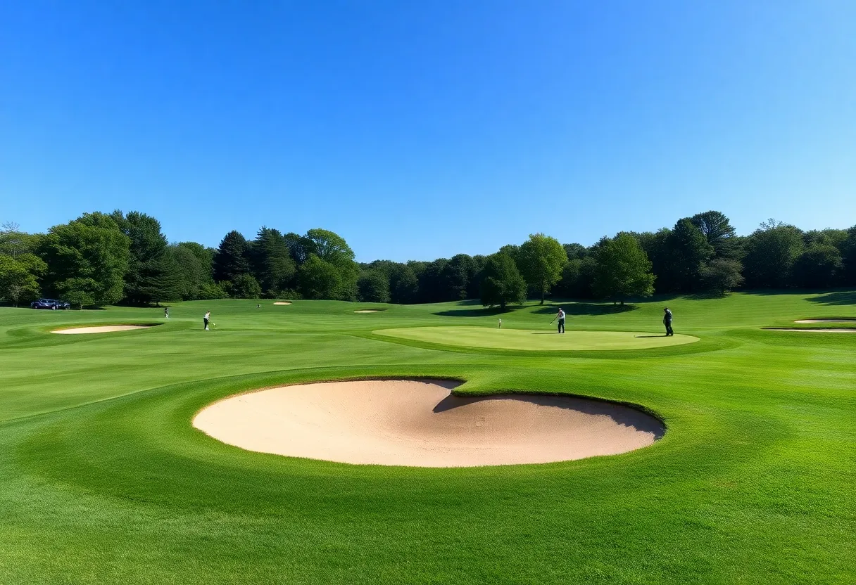 Beautiful golf course landscape in New York