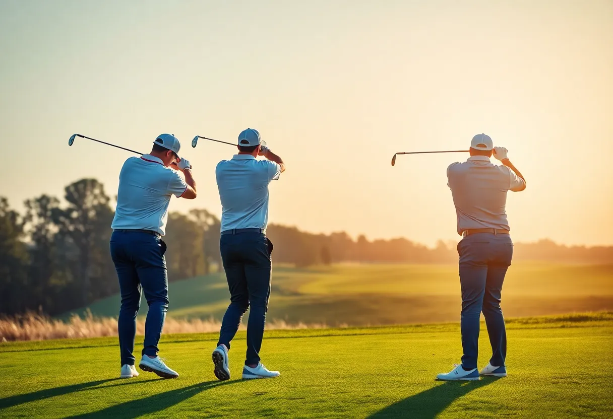 Golfer on a beautiful golf course