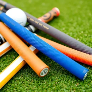 Golfer with Golf Pride grip on club