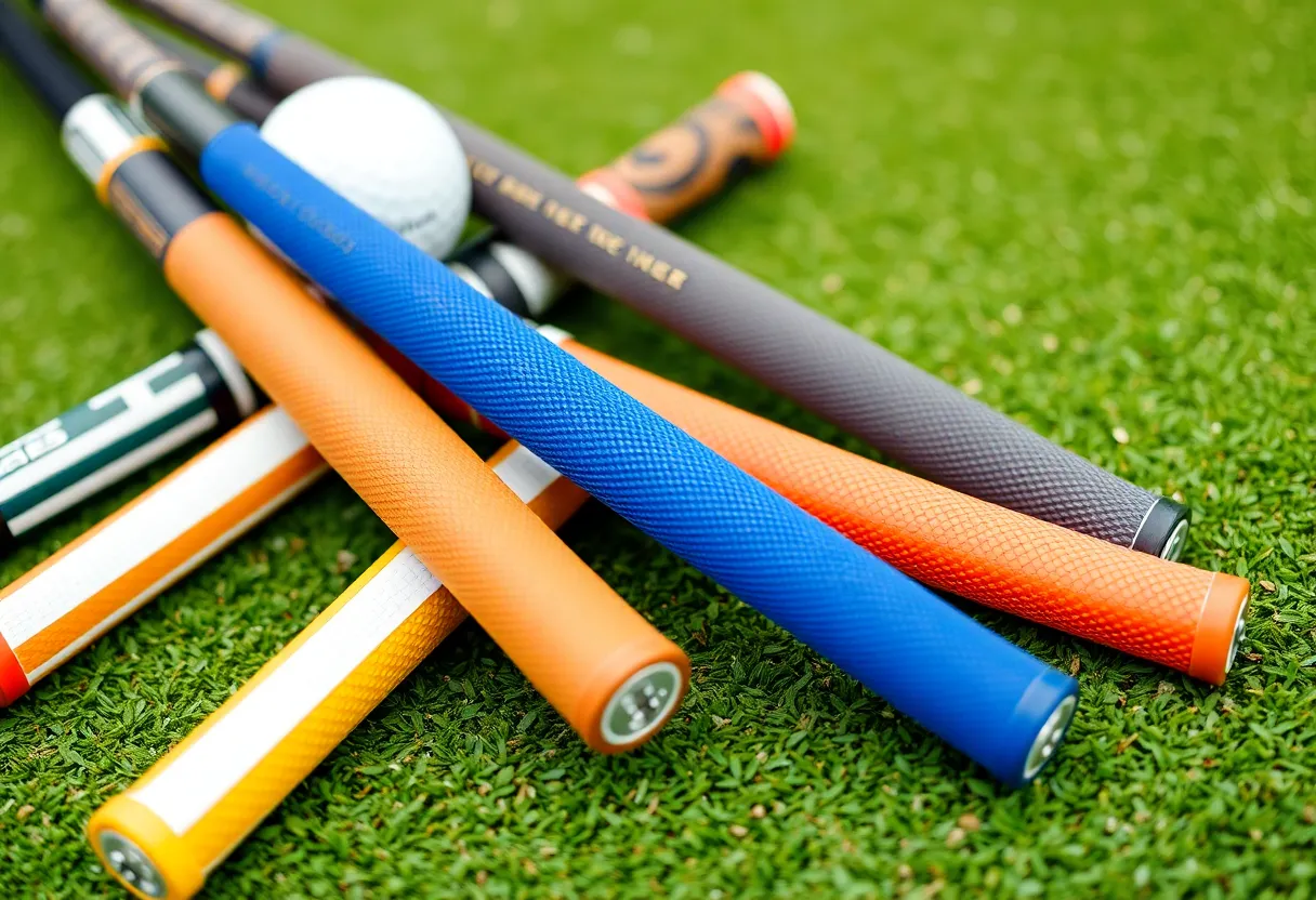 Golfer with Golf Pride grip on club