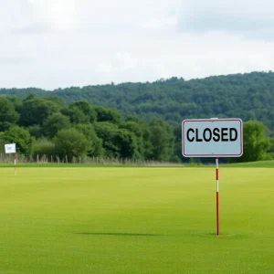 View of the Holyhead Golf Club 18th hole