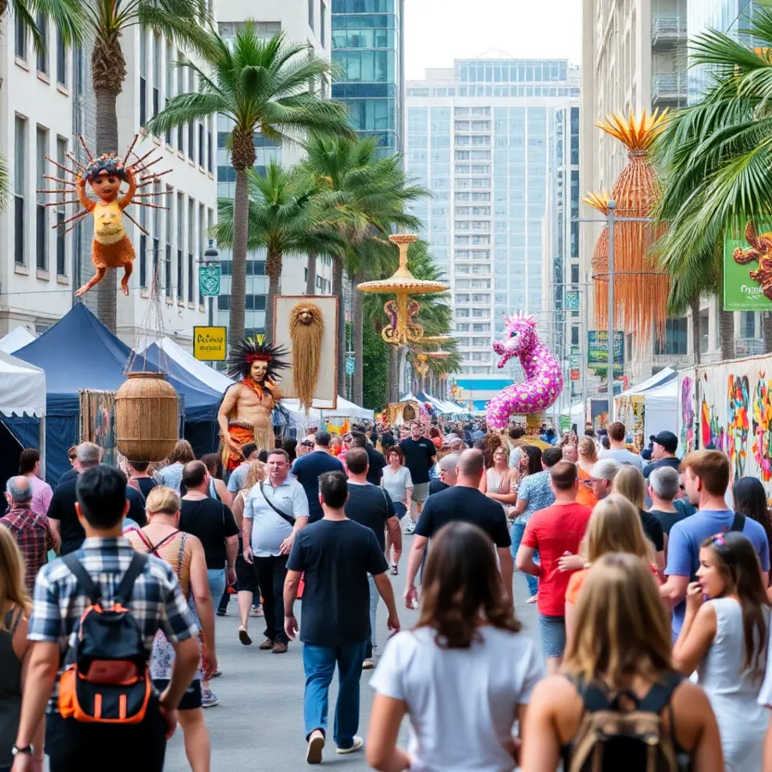 Crowds enjoying the IMMERSE Festival 2025 in Downtown Orlando