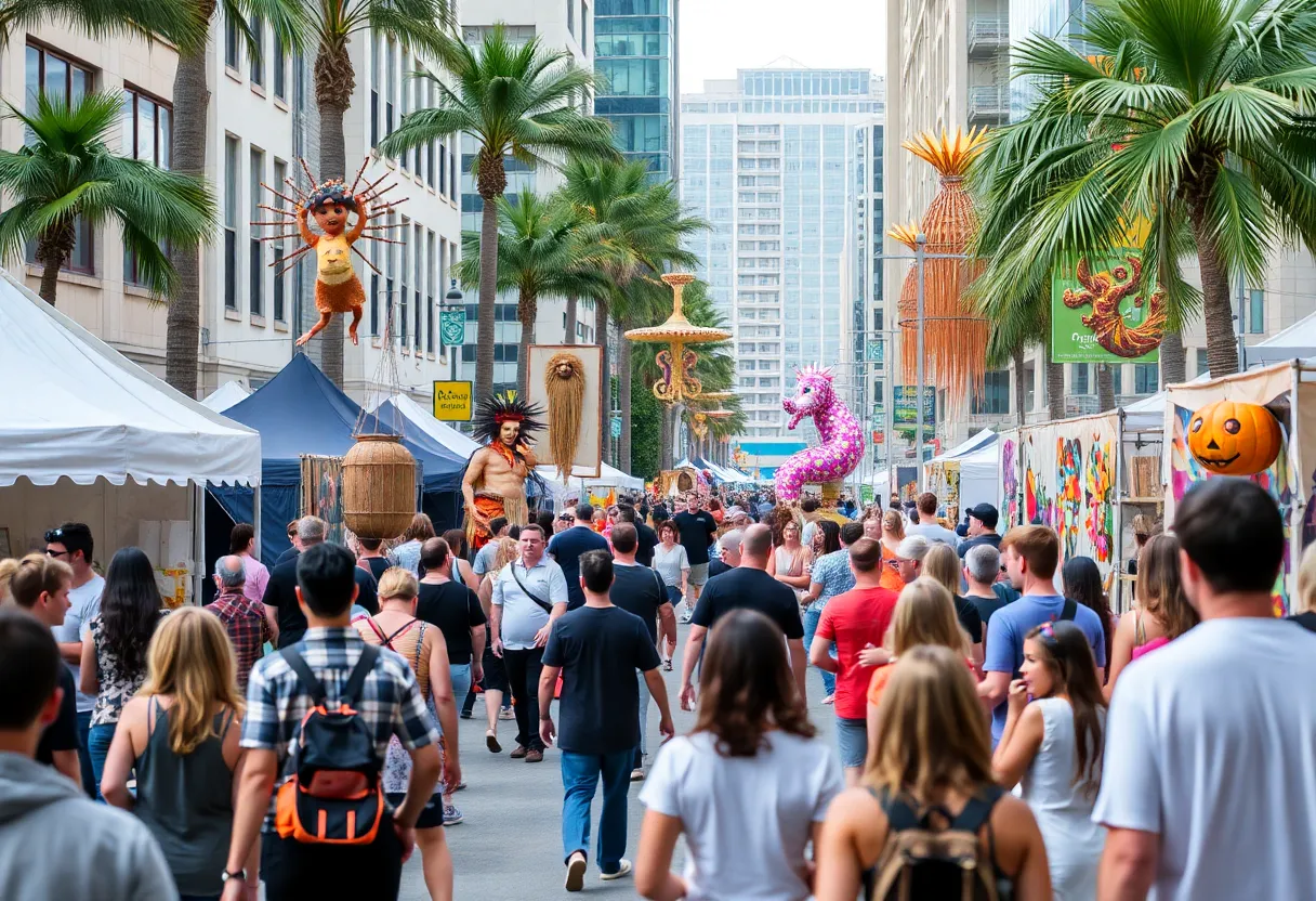 Crowds enjoying the IMMERSE Festival 2025 in Downtown Orlando