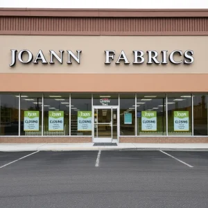 Closed Joann Fabrics store front in Orlando