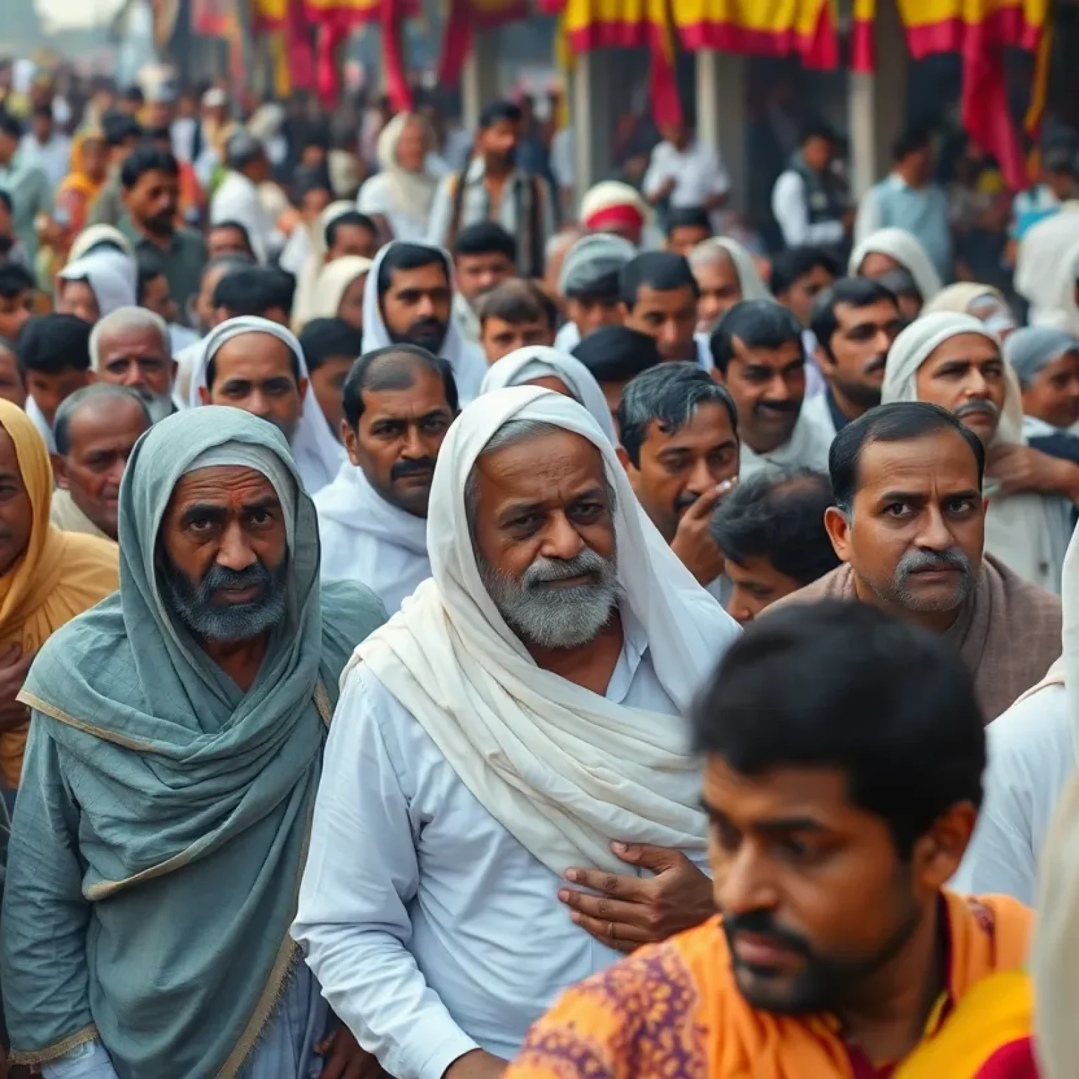 Kumbh Mela Crowd Scene