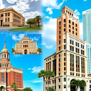 A collage depicting historic landmarks of Orlando, now lost to modern development.