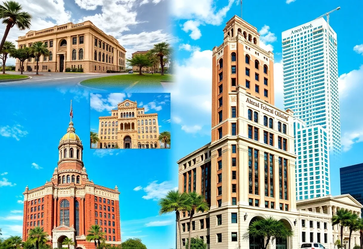 A collage depicting historic landmarks of Orlando, now lost to modern development.