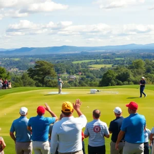 Golfers competing at the Magical Kenya Open 2025