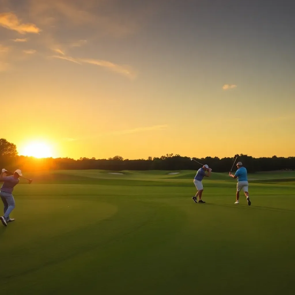 Golfers at Marriott Golf Academy in Orlando