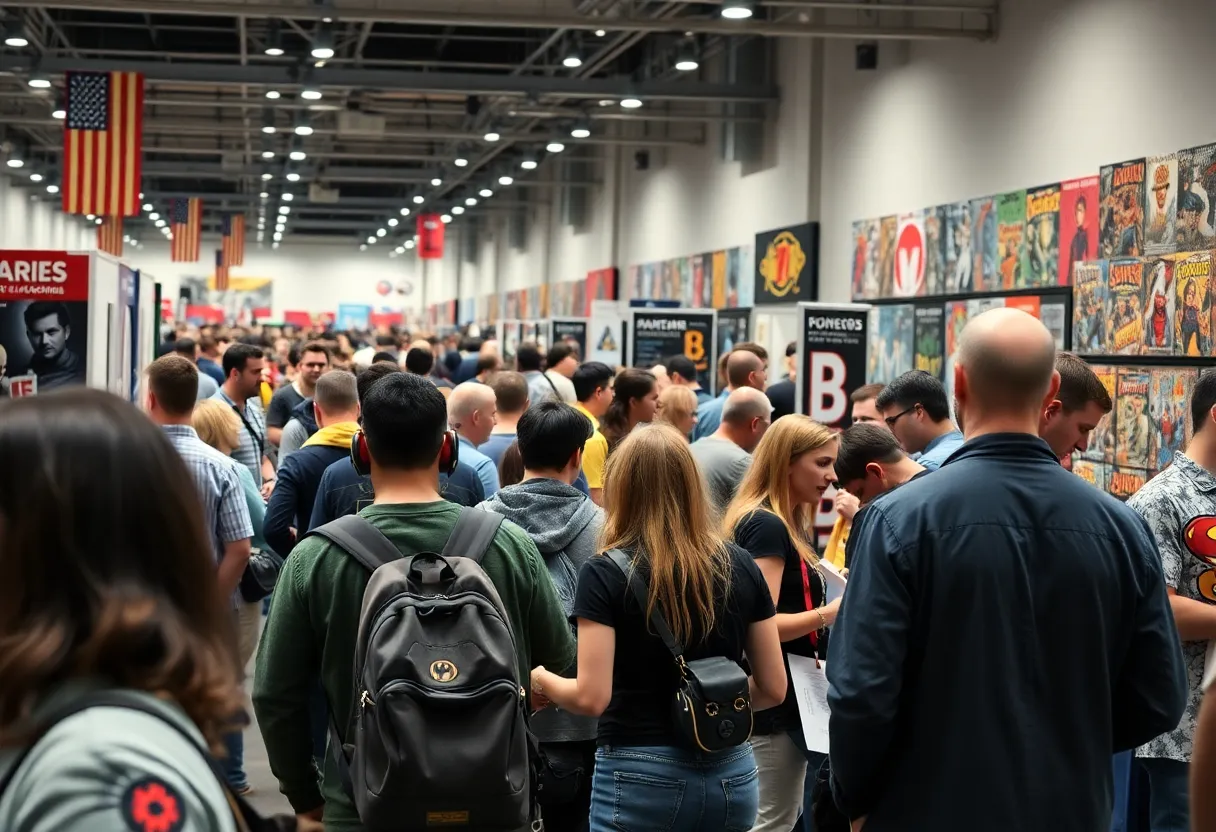 Fans at MegaCon Orlando enjoying various comic-related activities