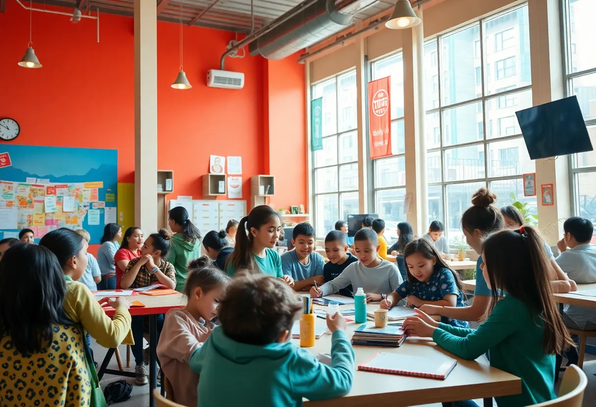 Children participating in activities at the New Image Youth Center