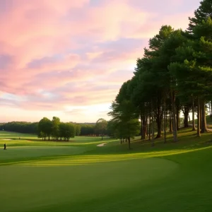 Celebration of a golfer at the golf course