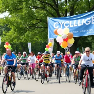 Community members celebrating 10 years of the Orlando Bike Coalition.