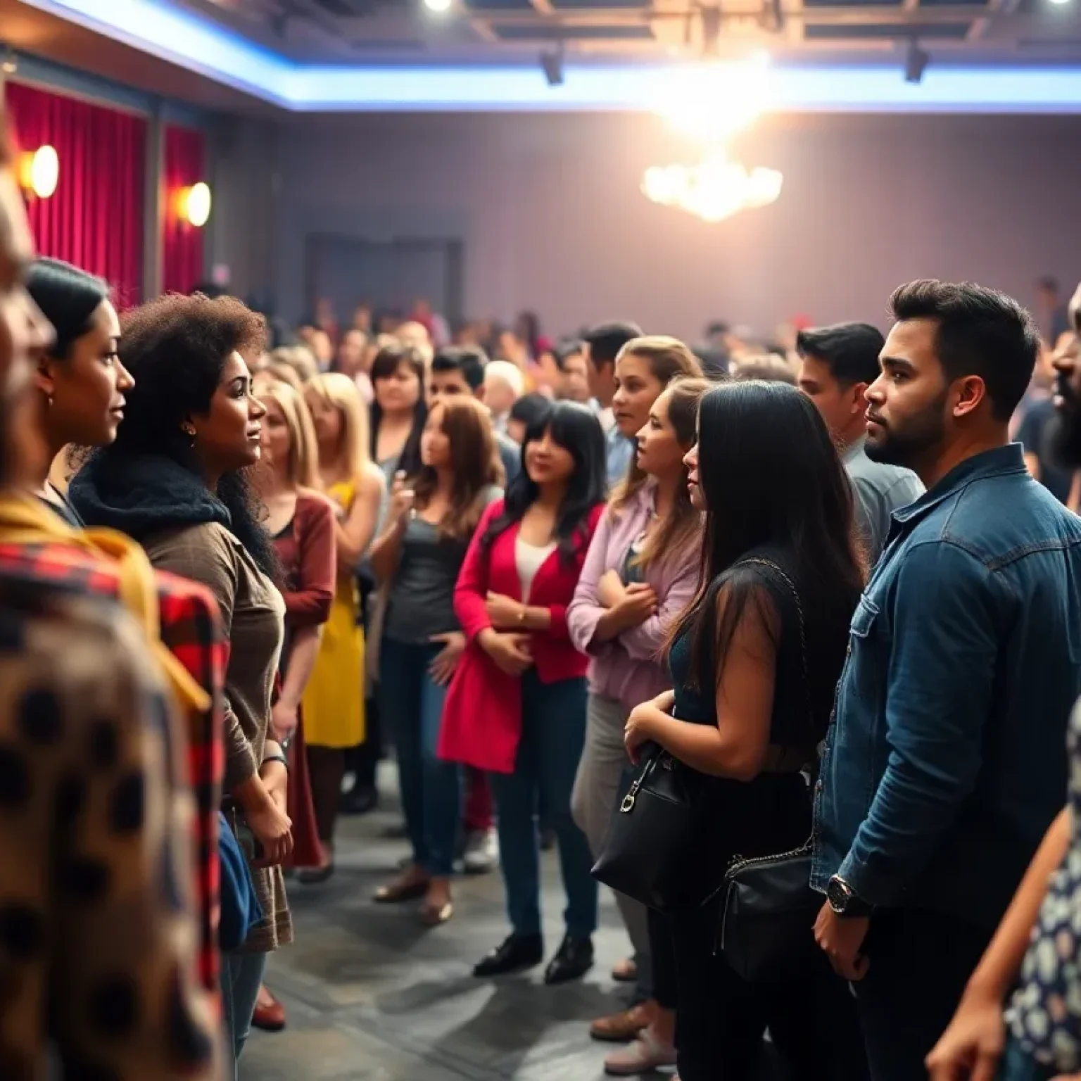 Actors lined up for a casting call in Orlando