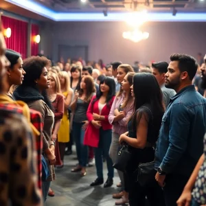 Actors lined up for a casting call in Orlando