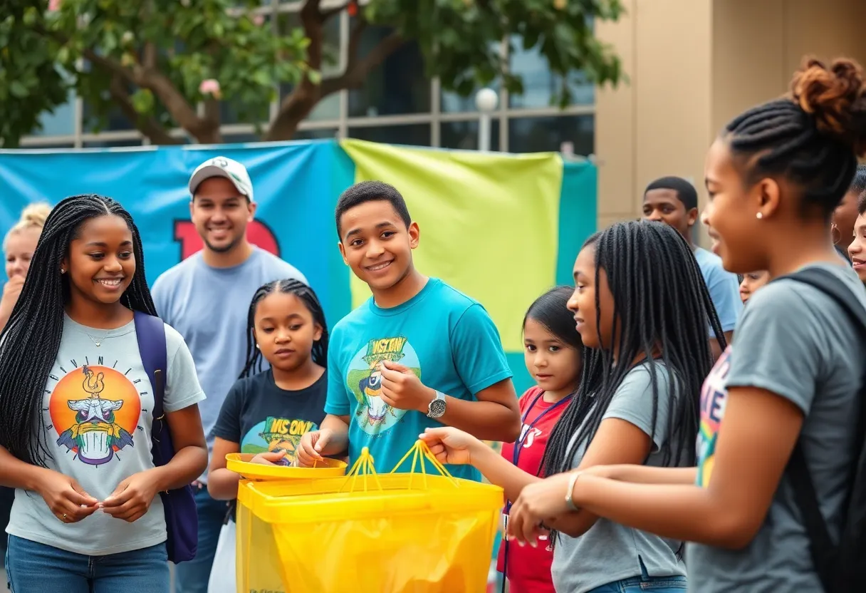 Youth participating in community service in Orlando