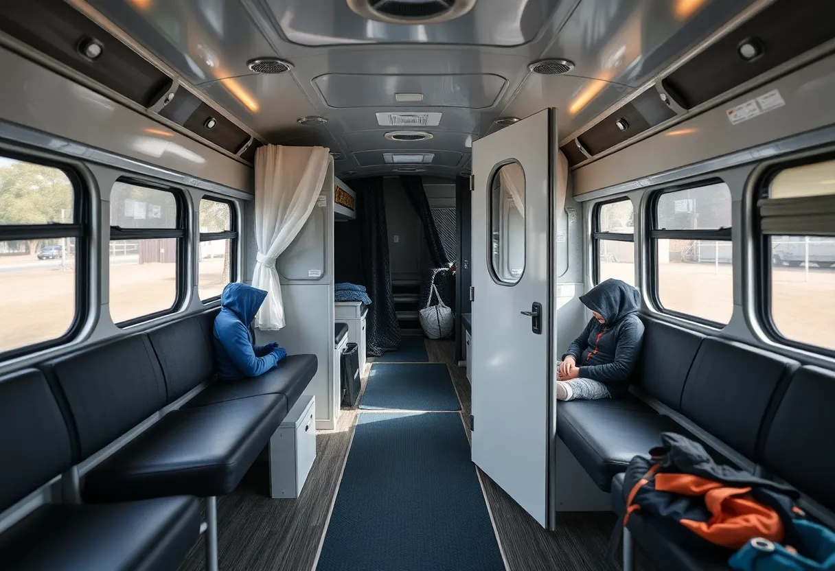 Mobile shelter bus designed for the homeless in Orlando