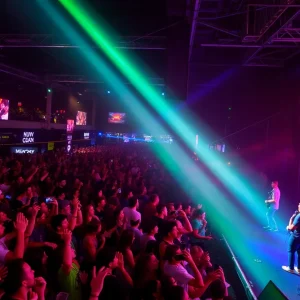 Crowd enjoying a live music concert in Orlando