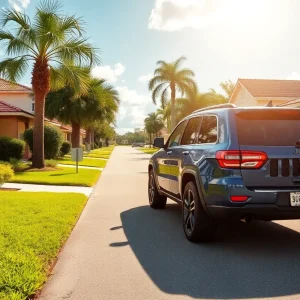 Neighborhood scene in Orlando related to a missing persons search