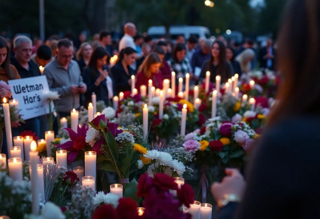 Community members gathered for a vigil honoring the victims of a tragic shooting in Orlando.