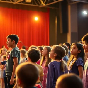 Students from Orlando performing at Junior Theater Festival