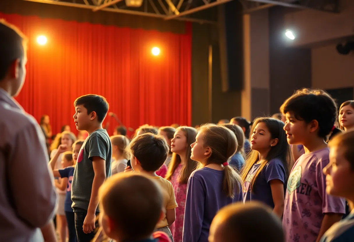 Students from Orlando performing at Junior Theater Festival