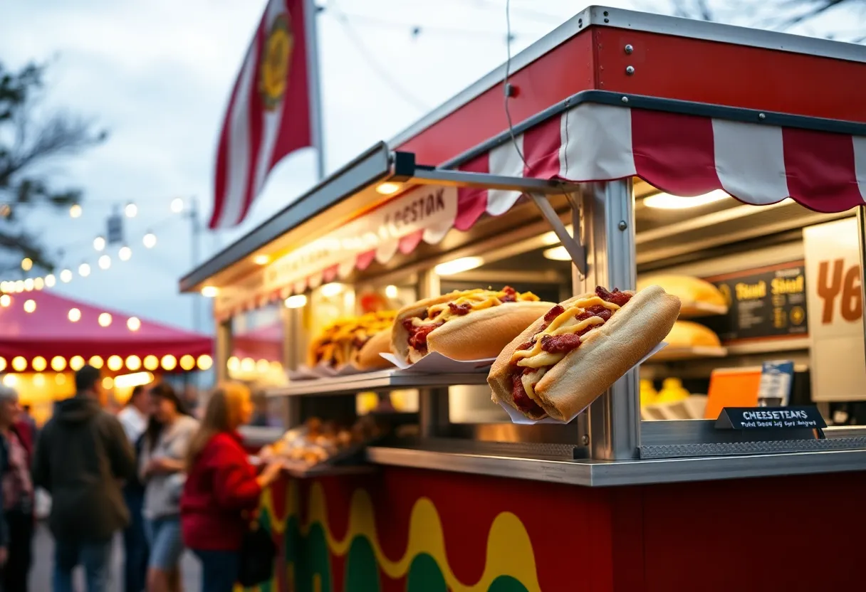 Pacchioni's Cheesesteaks food truck serving gourmet sandwiches