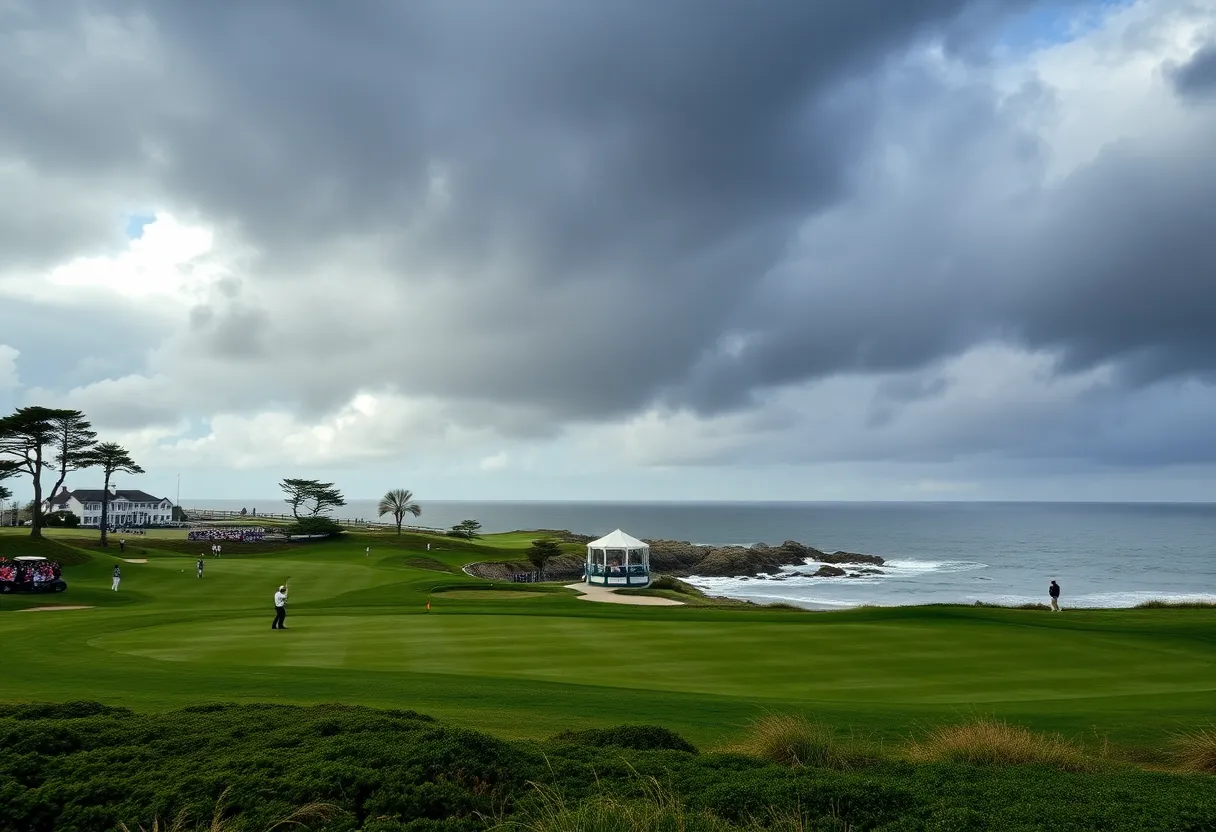 Pebble Beach Golf Course during a tournament