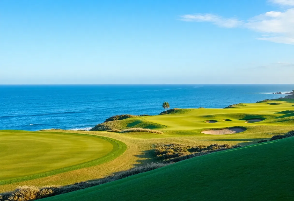 Rory McIlroy celebrating victory at Pebble Beach Pro-Am