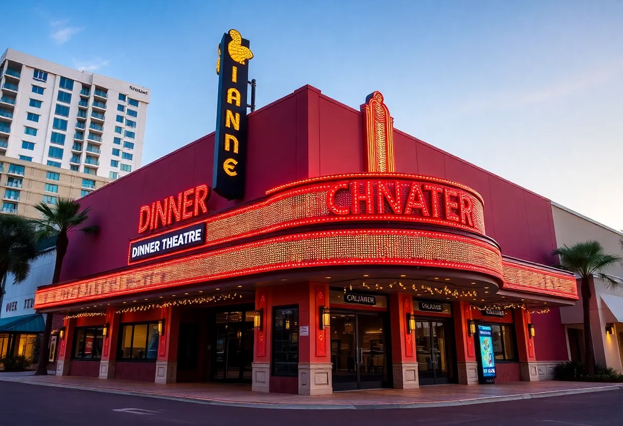 Exterior view of Sleuths Mystery Dinner Theatre in Orlando