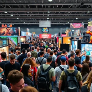 Crowd enjoying MEGACON 2025 with Spirit Jersey booth