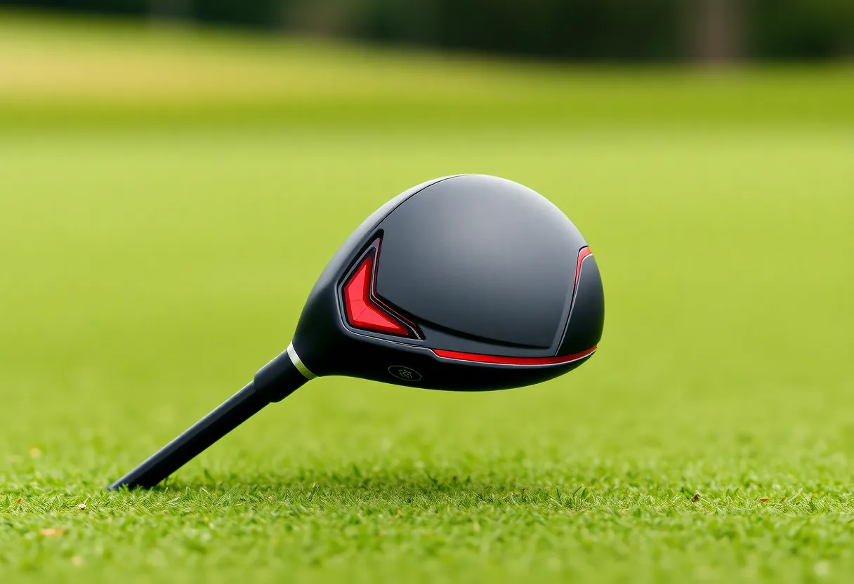 Close-up of the Srixon ZXi LS golf driver on a golf course