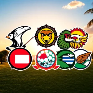 Unique team logos of the new golf league TGL