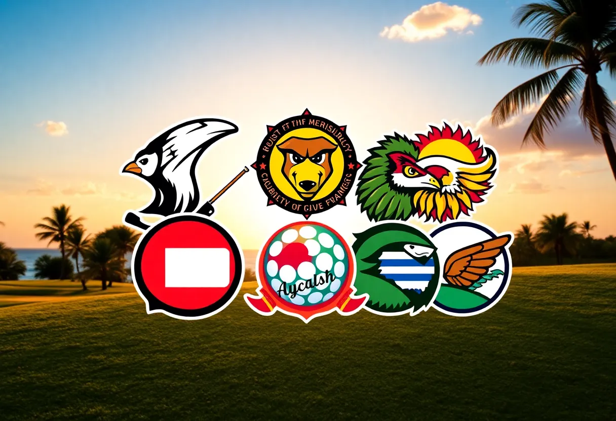 Unique team logos of the new golf league TGL