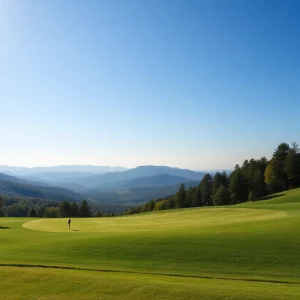 Scenic view of a golf course in North Carolina