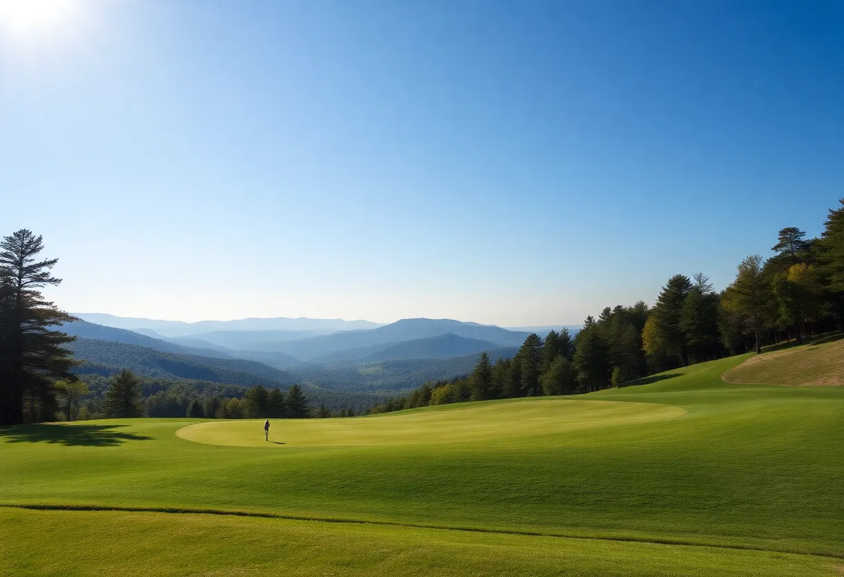 Scenic view of a golf course in North Carolina