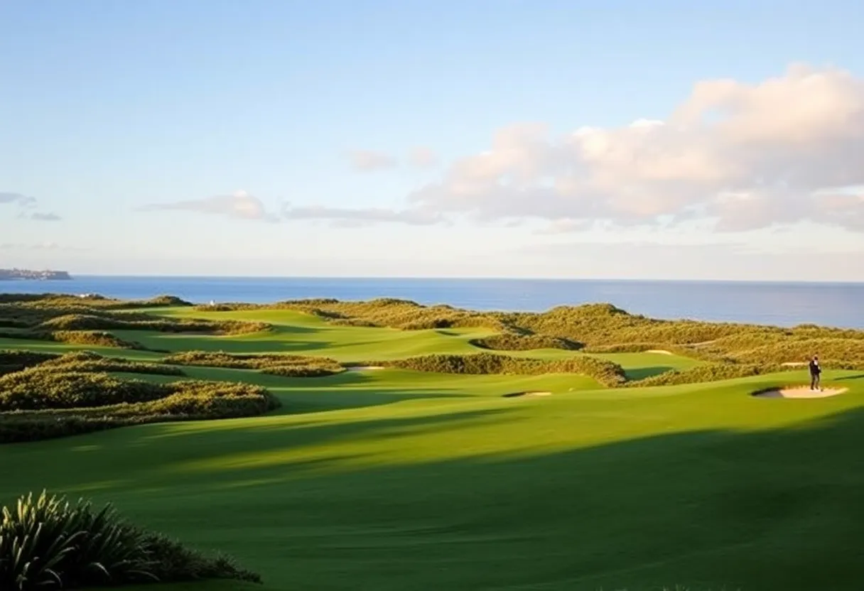 Lush green golf course at Trump Turnberry