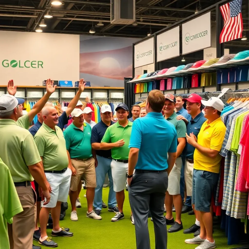 Turtleson booth at PGA Show celebrating Grover Walker's retirement